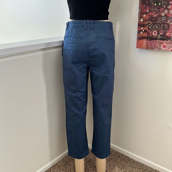Mason & Belle Straight Slim Chino Twill Pants Blue Size 10 - Picture 4 of 8